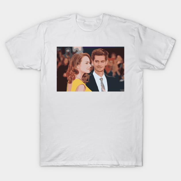 Andrew Garfield and Emma Stone T-Shirt by mohamedayman1